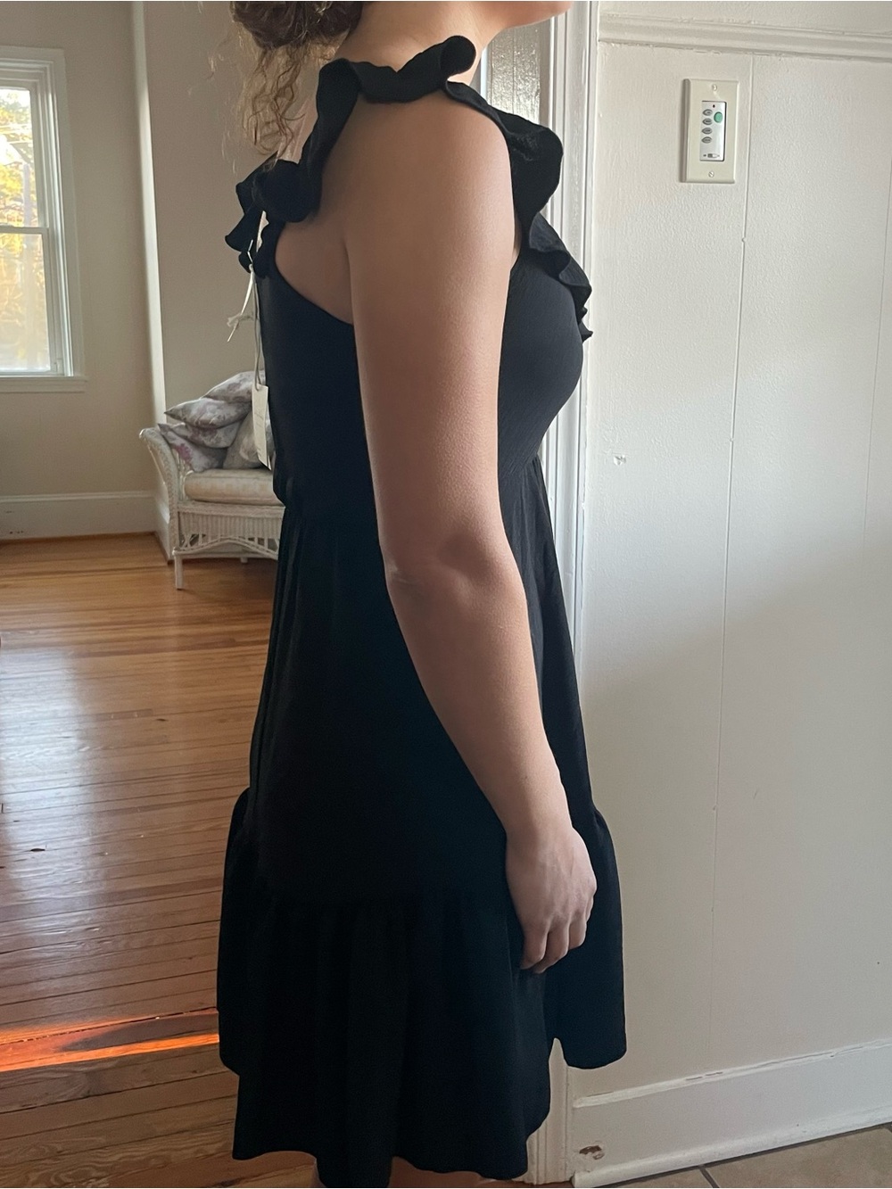 Classic Black Ruffle Sundress - Picture 2 of 5